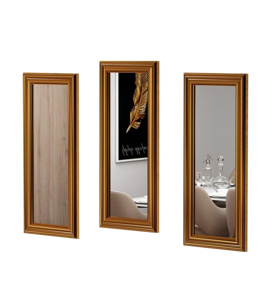 Set A Specchio, 3 Pezzi, Bronzo, MDF