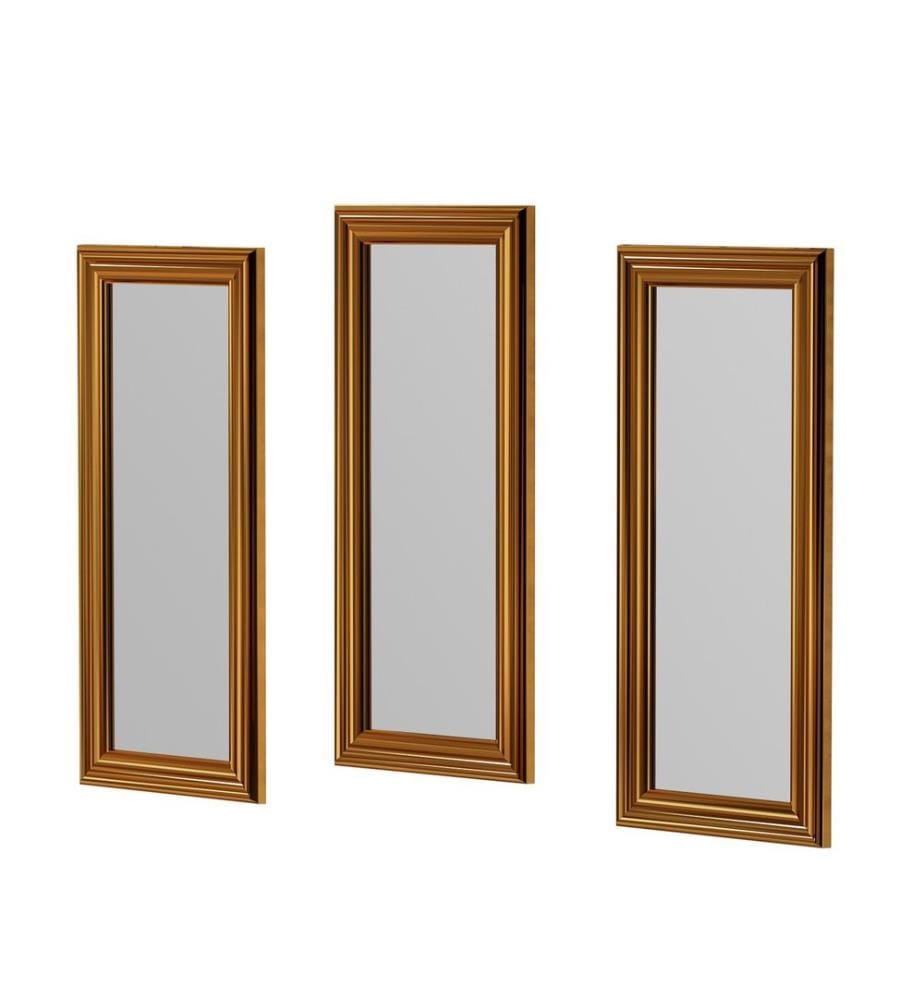 Set A Specchio, 3 Pezzi, Bronzo, MDF