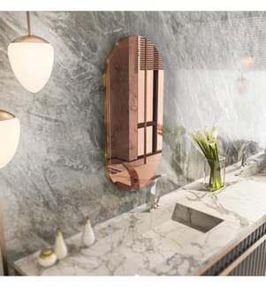 Specchio, Bronzo, Oro, MDF