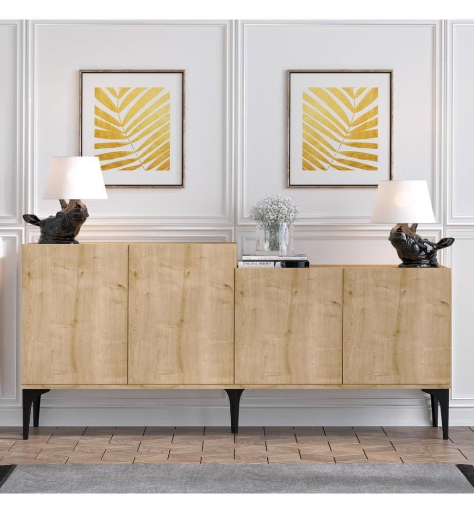 Console, Sapphire Oak, Melamine Coated Particle Board
