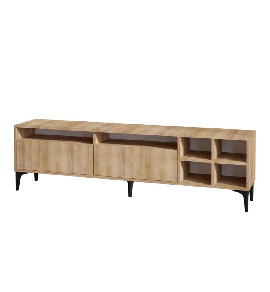 Eichenfarbig, Tv Schränke, 52X180X35 cm, Melaminbeschichtete Partikelplatte