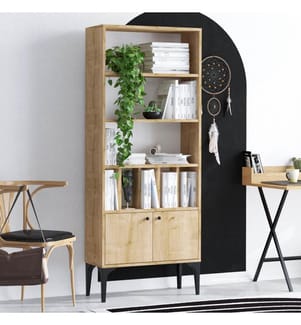 Area Di Zaffiro, Librerie, 175X60X30 cm, Piastra Di Particelle Rivestita Con Melamina