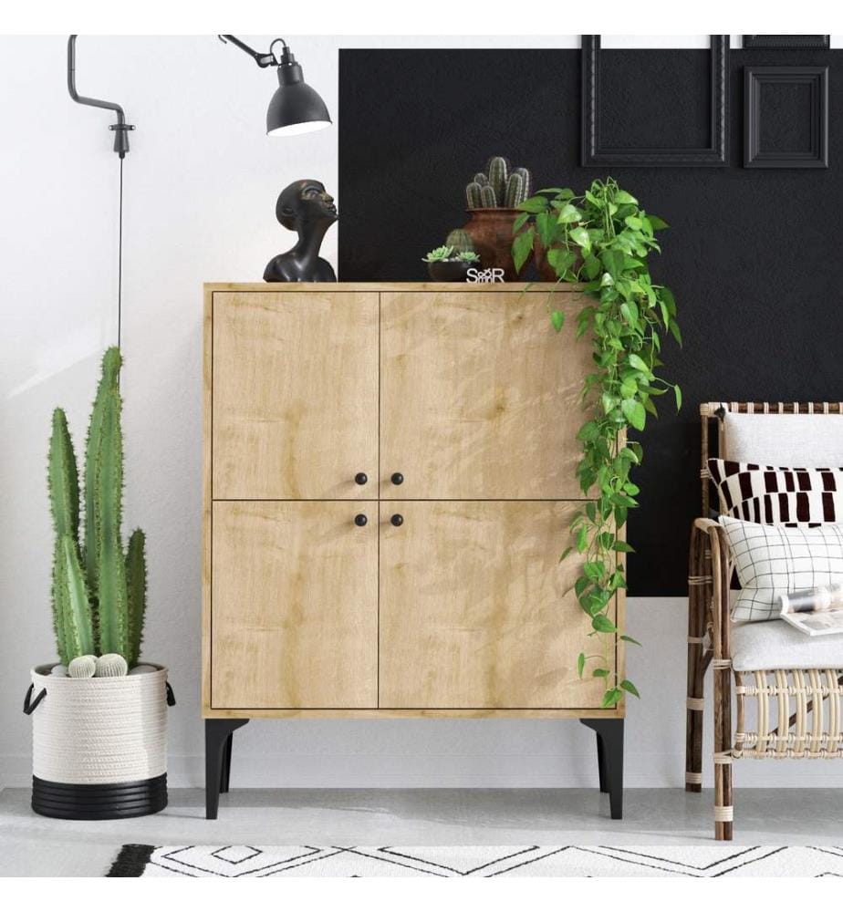 Console, Sapphire Oak, Melamine Coated Particle Board