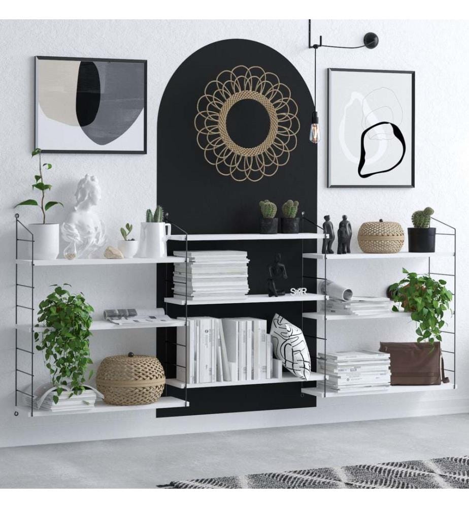 Libreria, Bianco Piastra Di Particelle Neri, Melamina