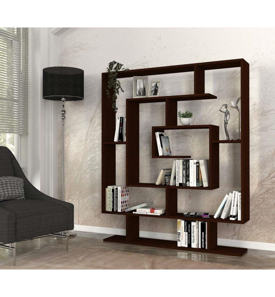 Wenge, Scaffali, 149.4X124.8X22 cm, Piastra Di Particelle Con Rivestimento Di Melamina