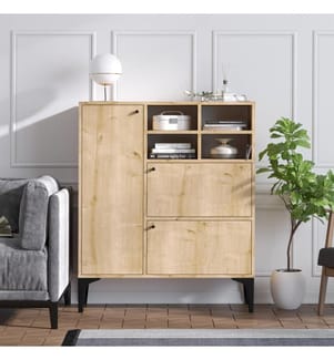 Console, Sapphire Oak, Melamine Coated Particle Board