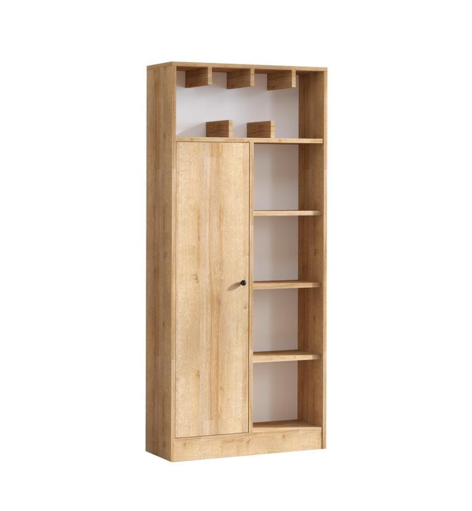 Eichenfarbig, Bücherregale, 30X60X170 cm, Melaminbeschichtete Partikelplatte