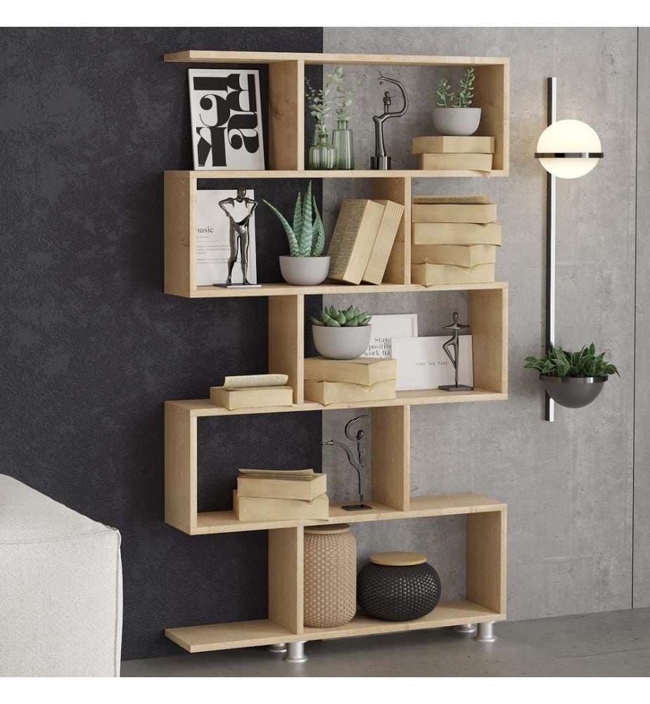 Eichenfarbig, Bücherregale, 20X90X156 cm, Melaminbeschichtete Partikelplatte