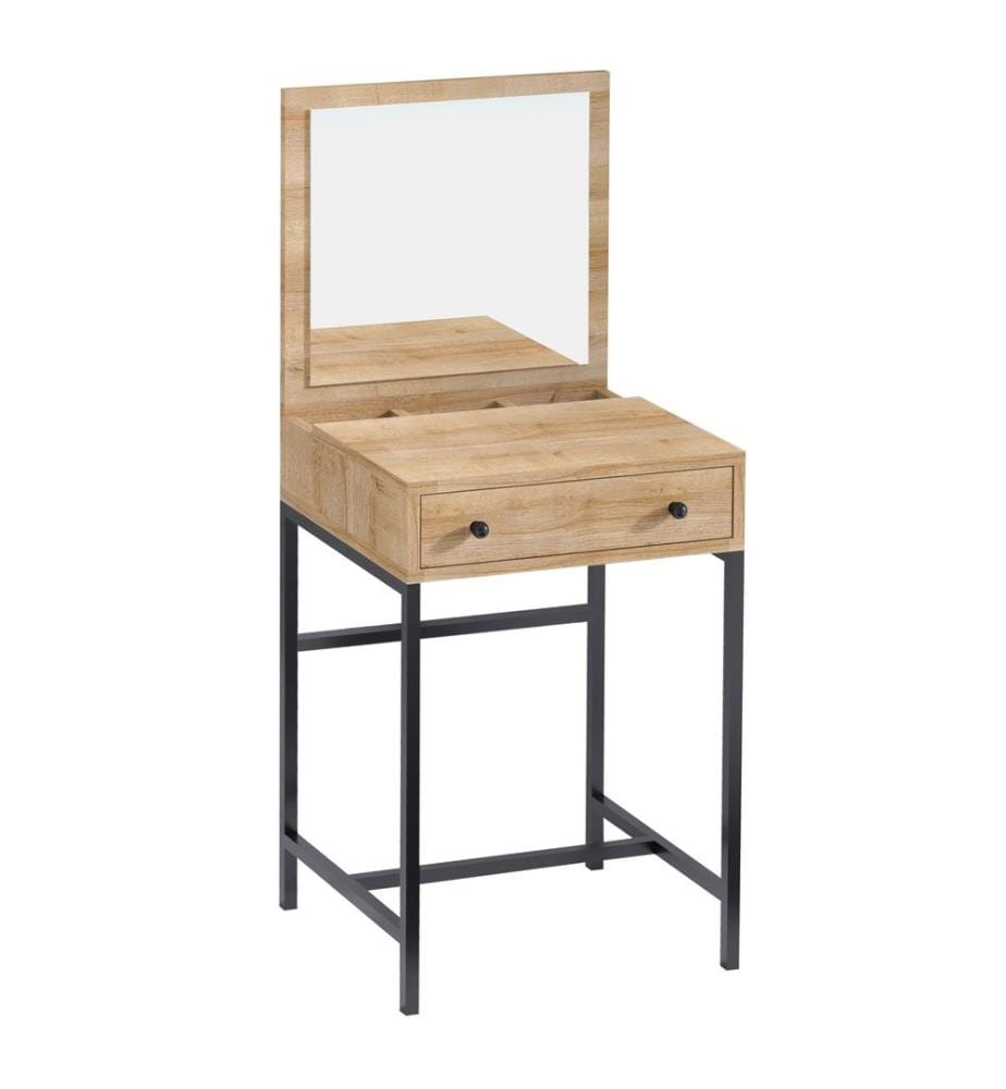 Eichenfarbig,Schwarz, Couchtische, 50X50X128 cm, Melaminbeschichtete Partikelplatte