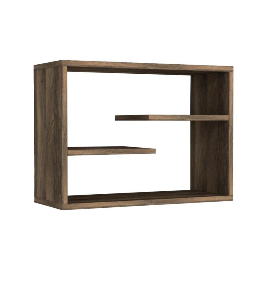 Wall Shelf, Walnut, Melamine Coated Particle Board