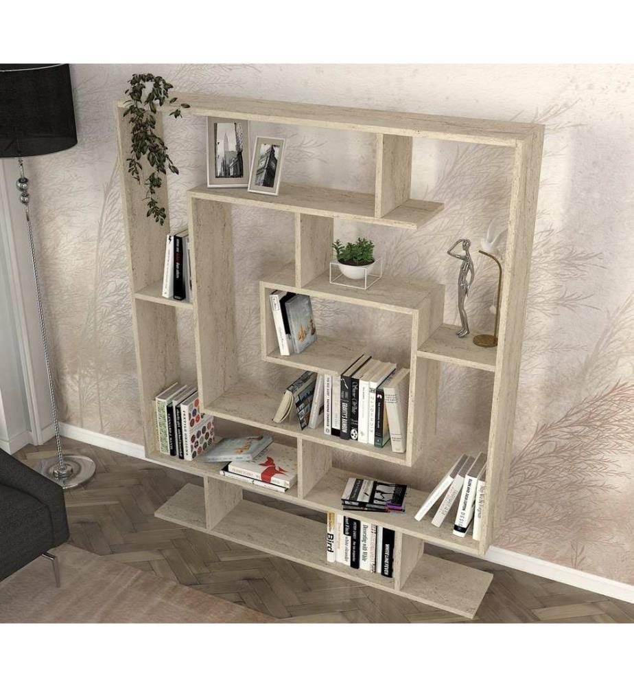 Bücherregal, Travertin, 100 % MELAMINBESCHICHTETE SPANPLATTE