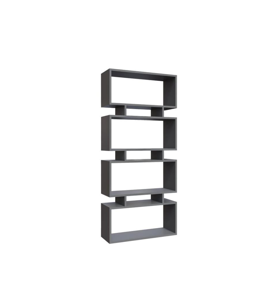 Anthrazit, Bücherregale, 161X72X25 cm, Melaminbeschichtete Partikelplatte
