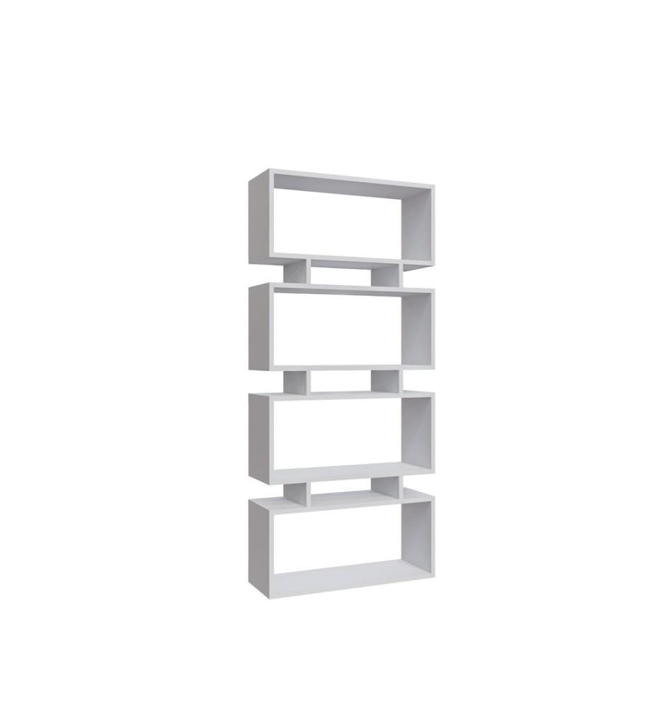 Blanc, Étagères, 161X72X25 cm, Plaque De Particules Enrobée De Mélamine