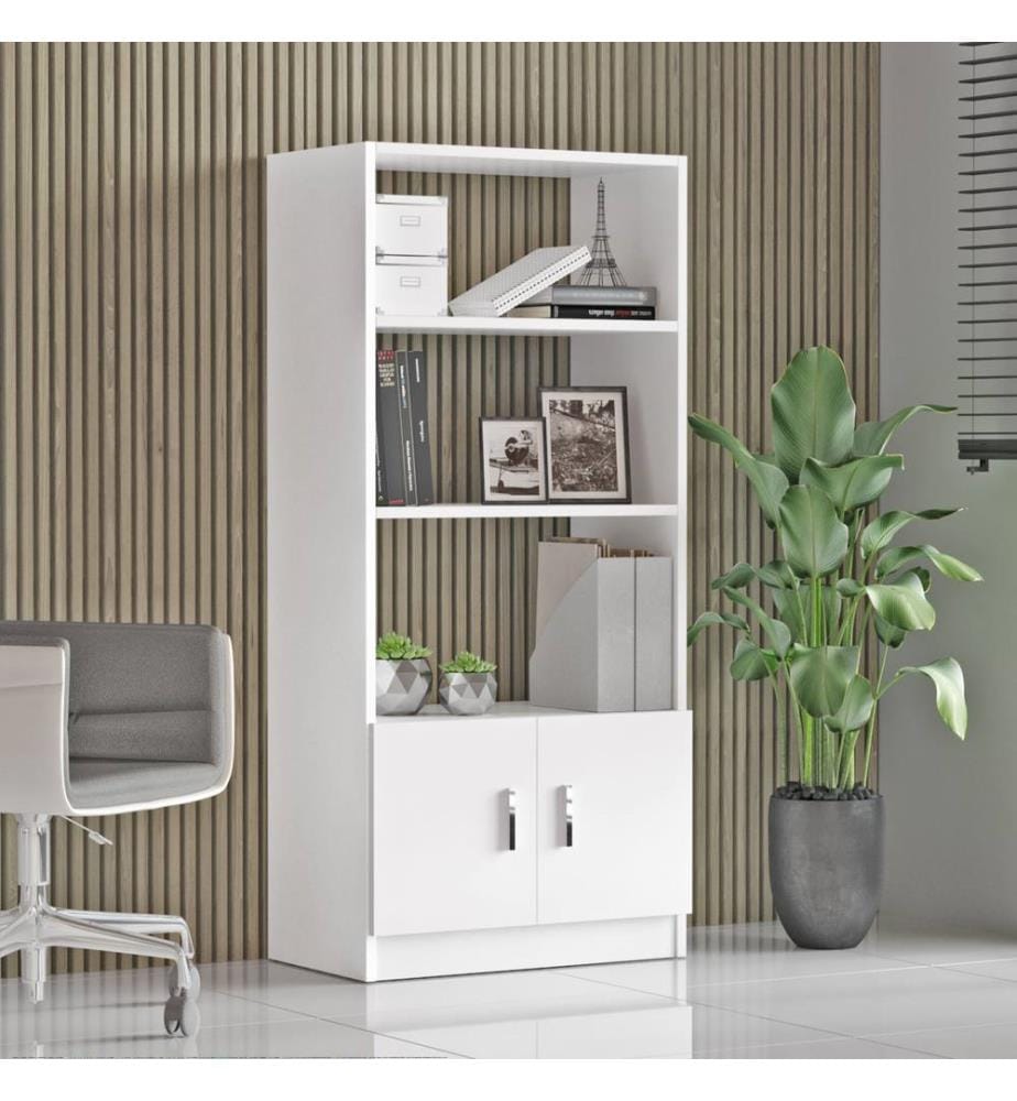 Weiss, Bücherregale, 140X64X35,5 cm, Melaminbeschichtete Partikelplatte