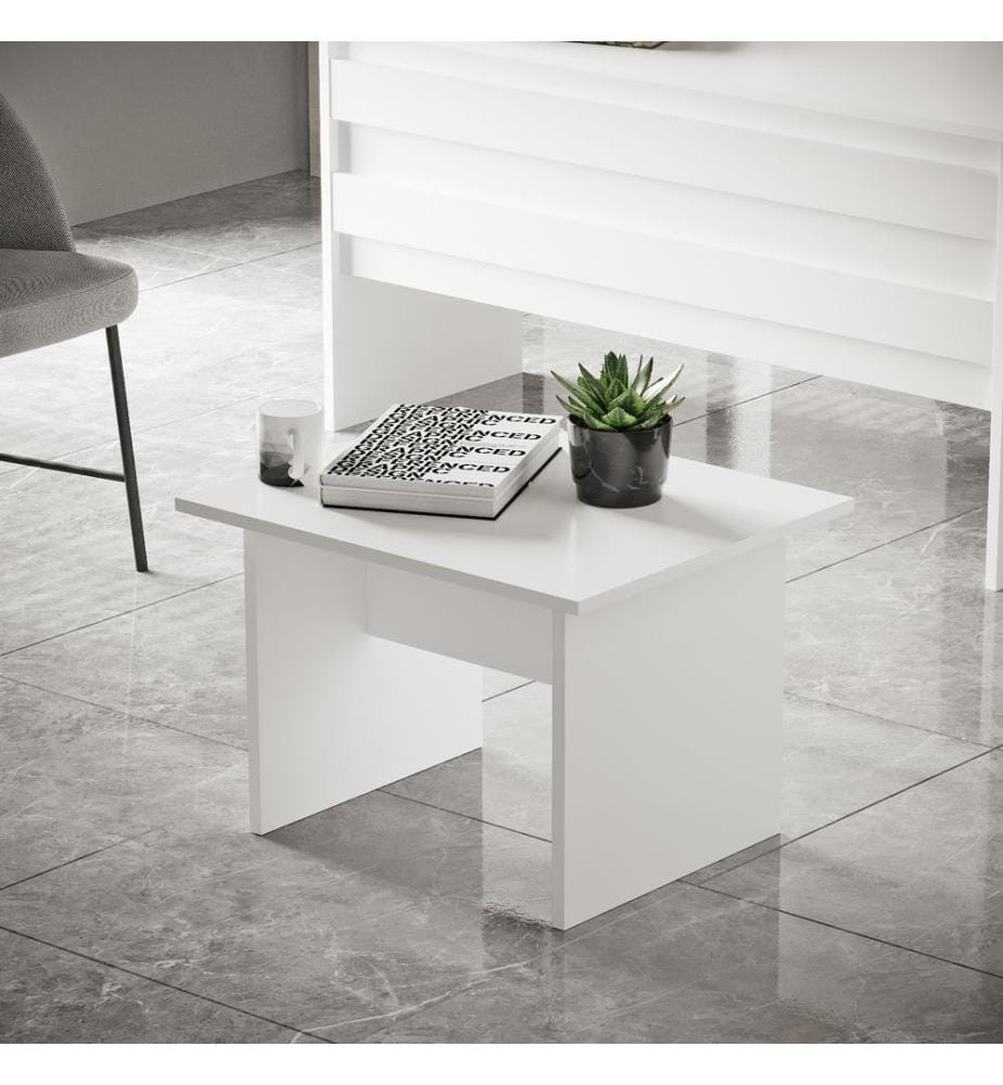Weiss, Wohnzimmer, 73,8X140X60 cm, Melaminbeschichtete Partikelplatte
