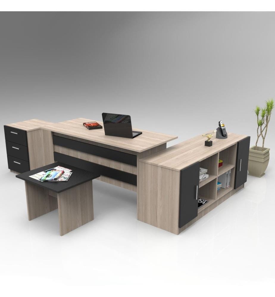 Eichenfarbig,Schwarz, Wohnzimmer, 73,8X140X60 cm, Melaminbeschichtete Partikelplatte