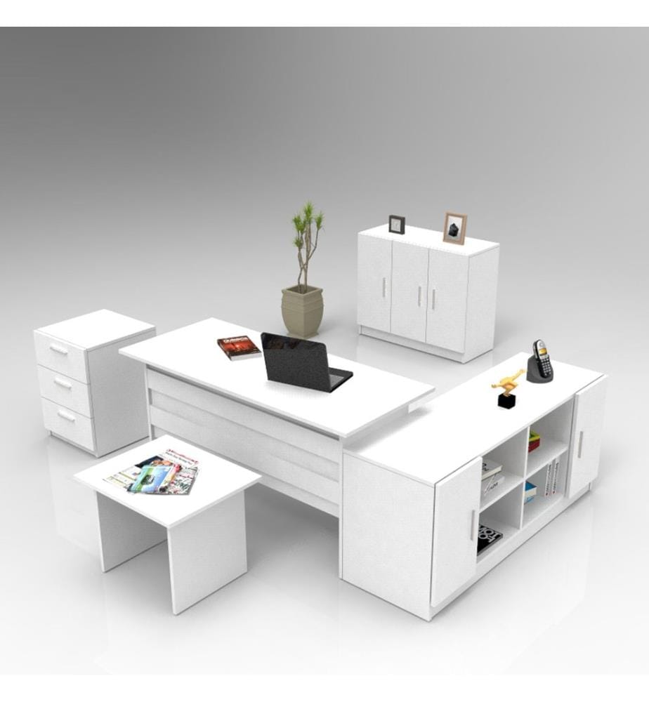Blanc, Salon, 73,8X140X60 cm, Plaque De Particules Enrobée De Mélamine
