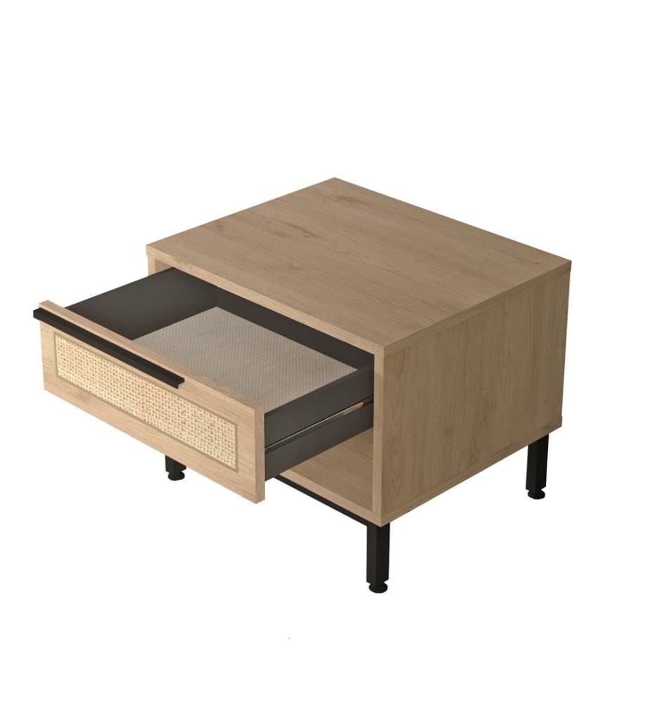 Jugendzimmer-Set, Eiche, 100 % MELAMINBESCHICHTETE SPANPLATTE, Metallbeine