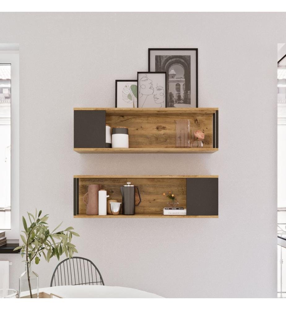 Wall Shelf, Atlantic Pine, Melamine Coated Particle Board