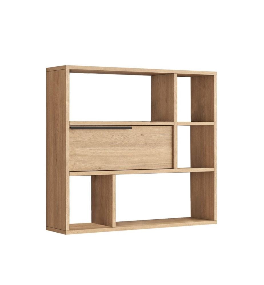 Etagère murale, Noyer, Panneau de particules mélaminé