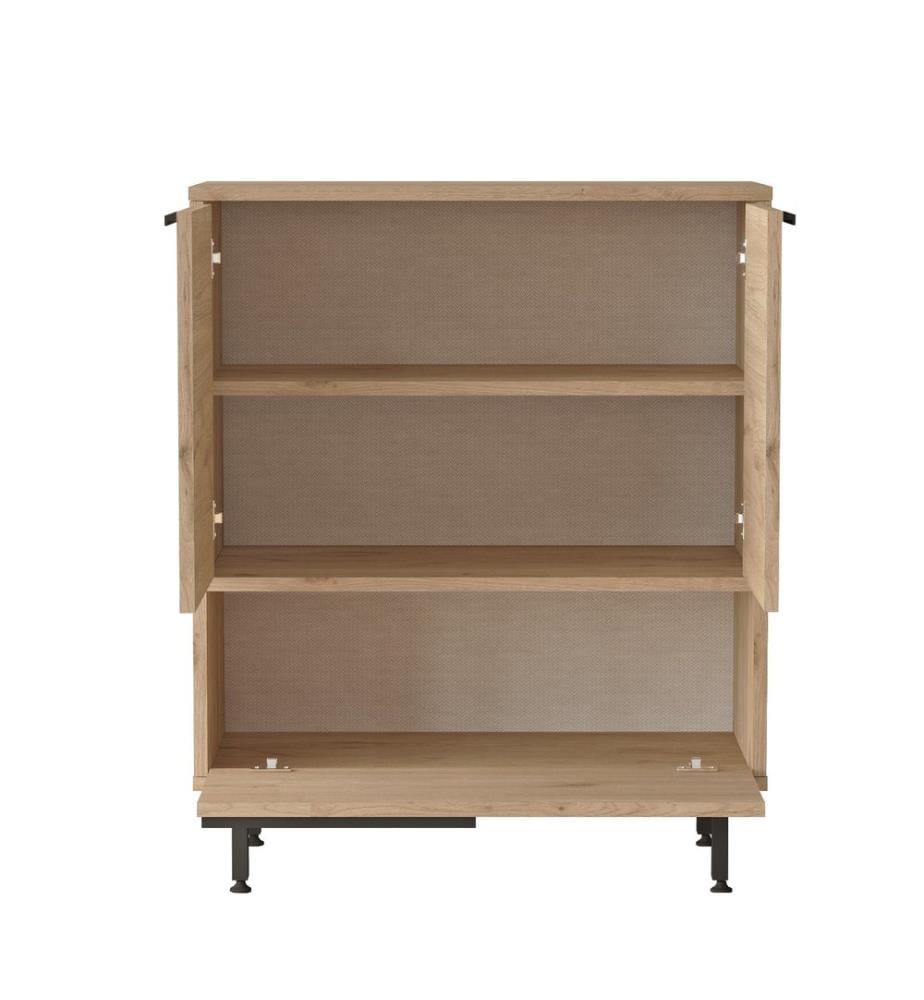 Meuble polyvalent, noyer, panneau de particules mélaminé