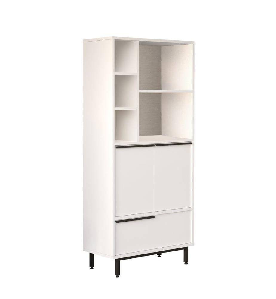 Armoire de cuisine, blanc, panneau de particules mélaminé
