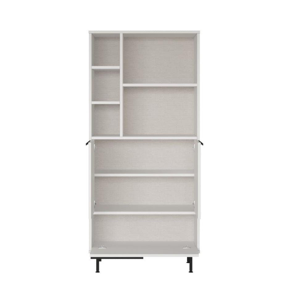 Armoire de cuisine, blanc, panneau de particules mélaminé