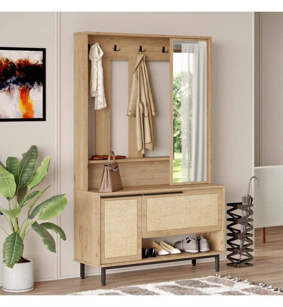 Buffet, Noyer, Chêne, Panneau de particules mélaminé