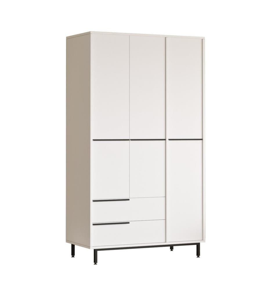 Kleiderschrank, Weiss, Melaminharzbeschichtete Spanplatte
