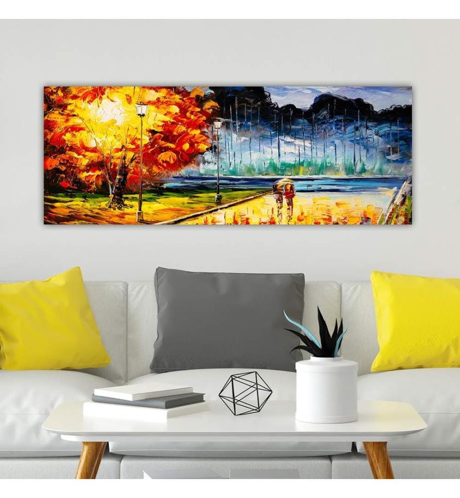 Dekoratives Leinwandbild, mehrfarbig, 100 % LEINWAND, Rahmen: 100 % HOLZ