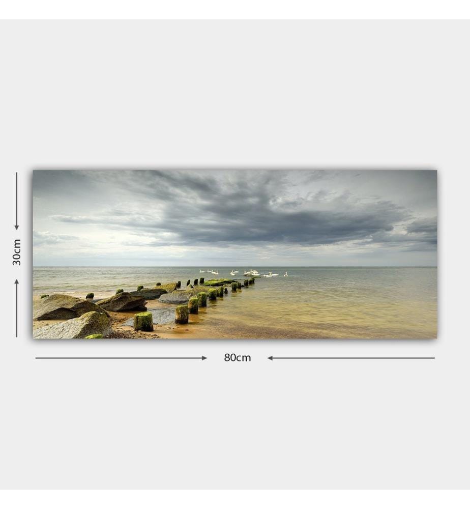 Dekoratives Leinwandbild, mehrfarbig, 100 % LEINWAND, Rahmen: 100 % HOLZ