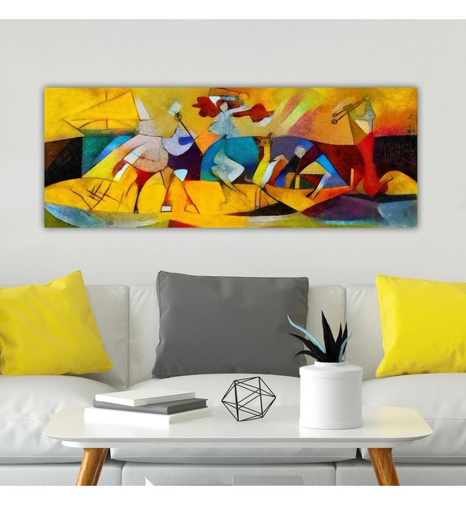 Dekoratives Leinwandbild, mehrfarbig, 100 % LEINWAND, Rahmen: 100 % HOLZ
