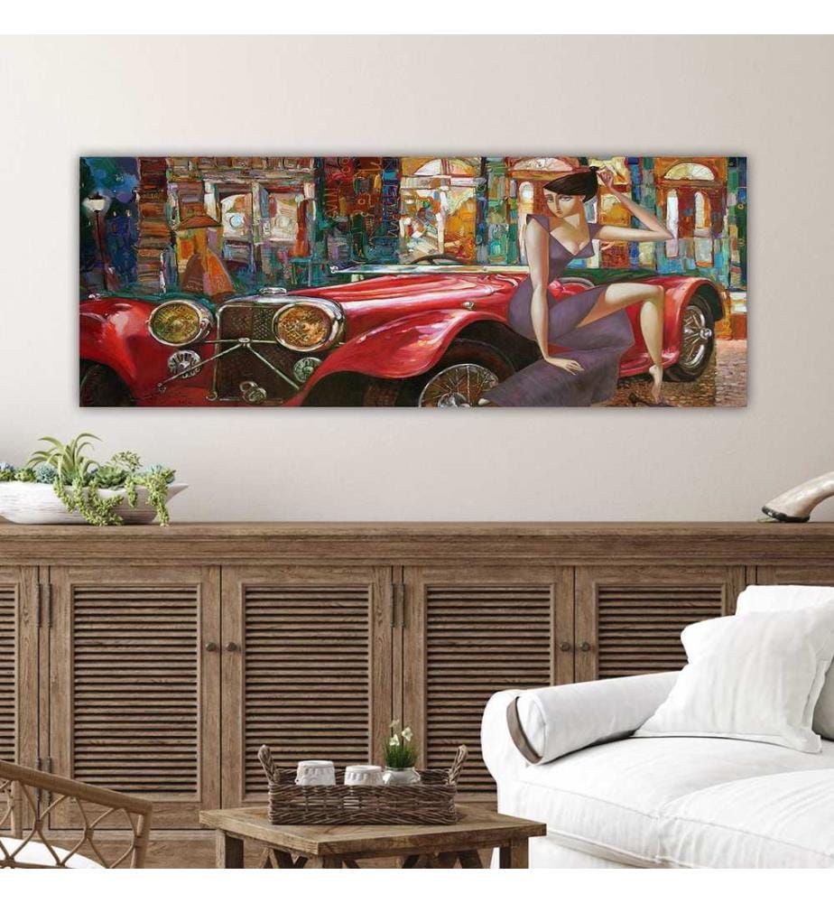 Dekoratives Leinwandbild, mehrfarbig, 100 % LEINWAND, Rahmen: 100 % HOLZ