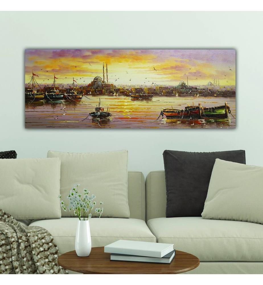 Dekoratives Leinwandbild, mehrfarbig, 100 % LEINWAND, Rahmen: 100 % HOLZ