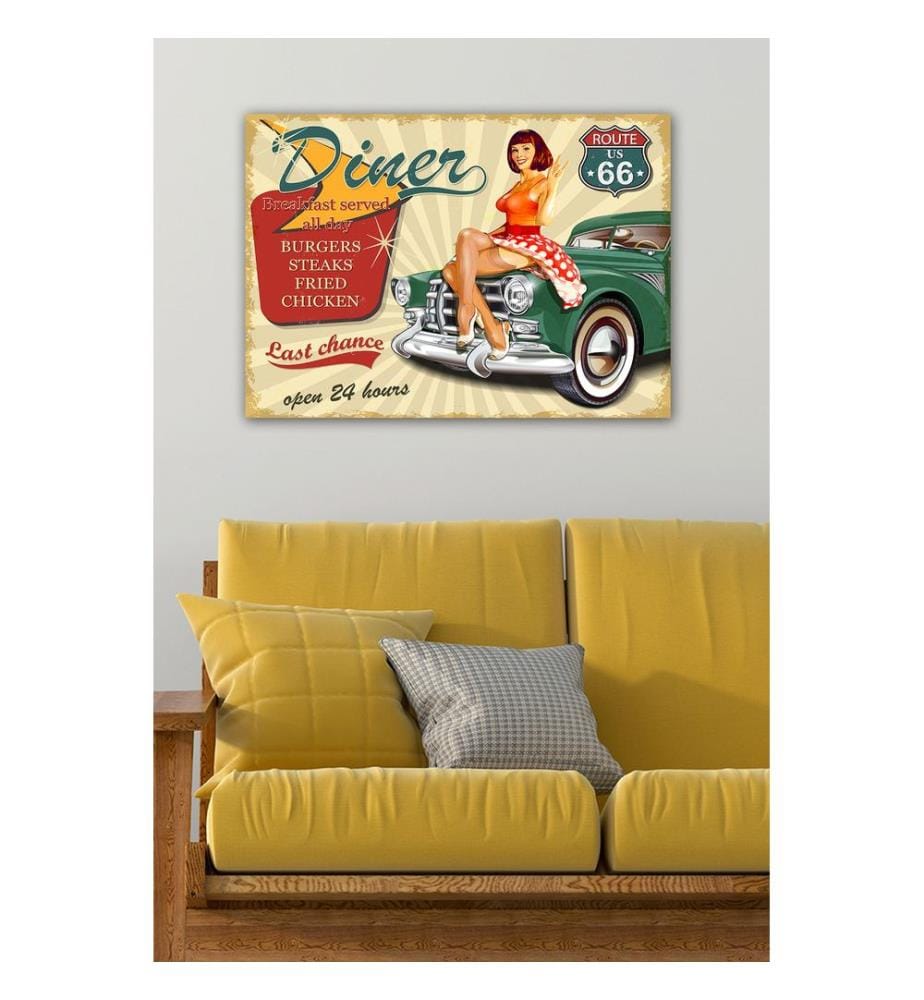 Dekoratives Leinwandbild, mehrfarbig, 100 % LEINWAND, Rahmen: 100 % HOLZ