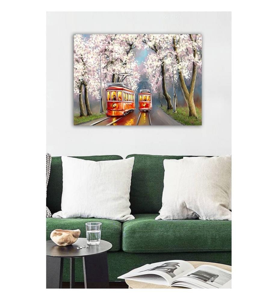 Dekoratives Leinwandbild, mehrfarbig, 100 % LEINWAND, Rahmen: 100 % HOLZ