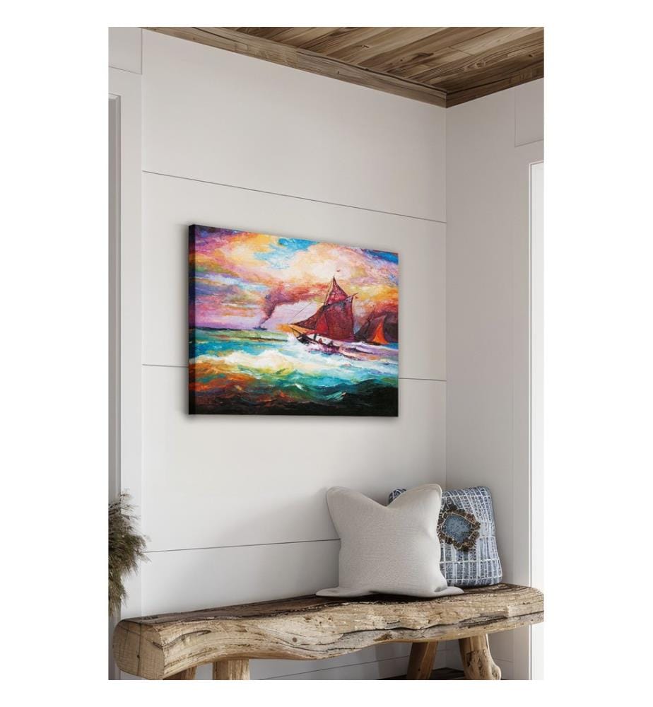 Dekoratives Leinwandbild, mehrfarbig, 100 % LEINWAND