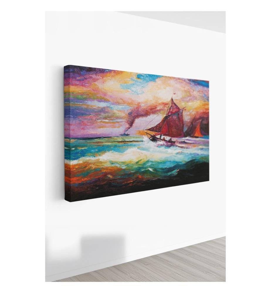 Dekoratives Leinwandbild, mehrfarbig, 100 % LEINWAND