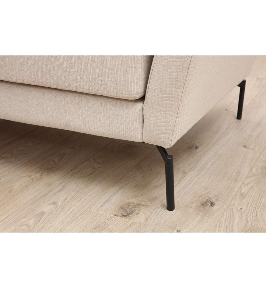 3-Sitz-Sofa, Creme, Gestell aus Buchenholz - Spanplatte, Polyestergewebe