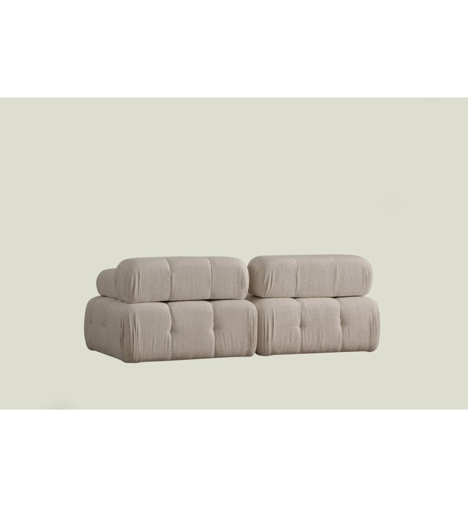 2-Sitzer Sofa, Creme, Gestell: Buchenholz - Spanplatte, Stoff: 100% Polyester