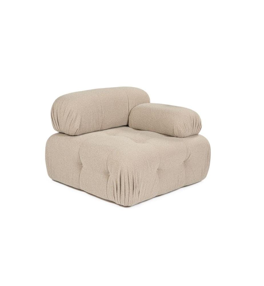 Divano a 1 posto, Peach, Struttura: Legno di faggio - truciolato, Tessuto: 100% Poliestere