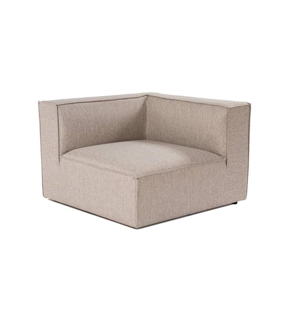 1-Sitz Sofa, Sand Beige, Gestell: 100% Hainbuche, Stoff: 100% Leinen