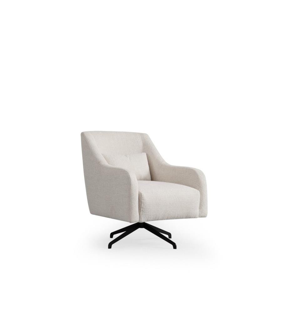 Ohrensessel, Weiss, Gestell: Buchenholz - Spanplatte, Stoff: 100% Polyester