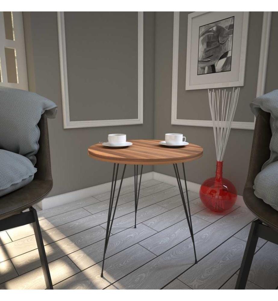 Table d'appoint, noyer, panneau de particules mélaminé