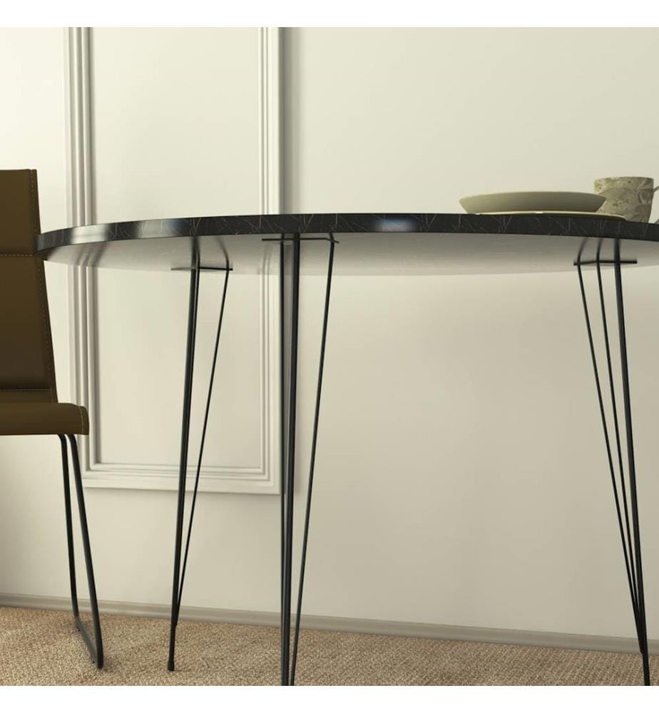 Table, Noir Blanc, Panneau de particules mélaminé