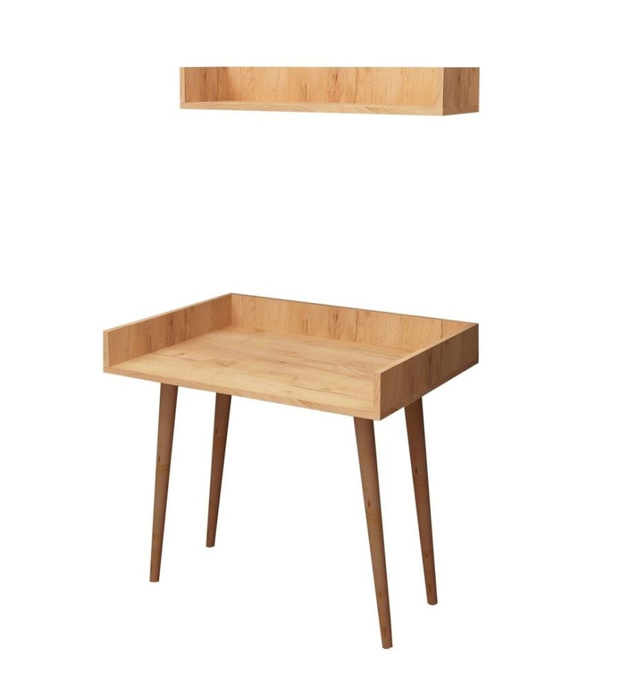 Scrivania da studio, quercia, pannello di particelle rivestito in melamina
