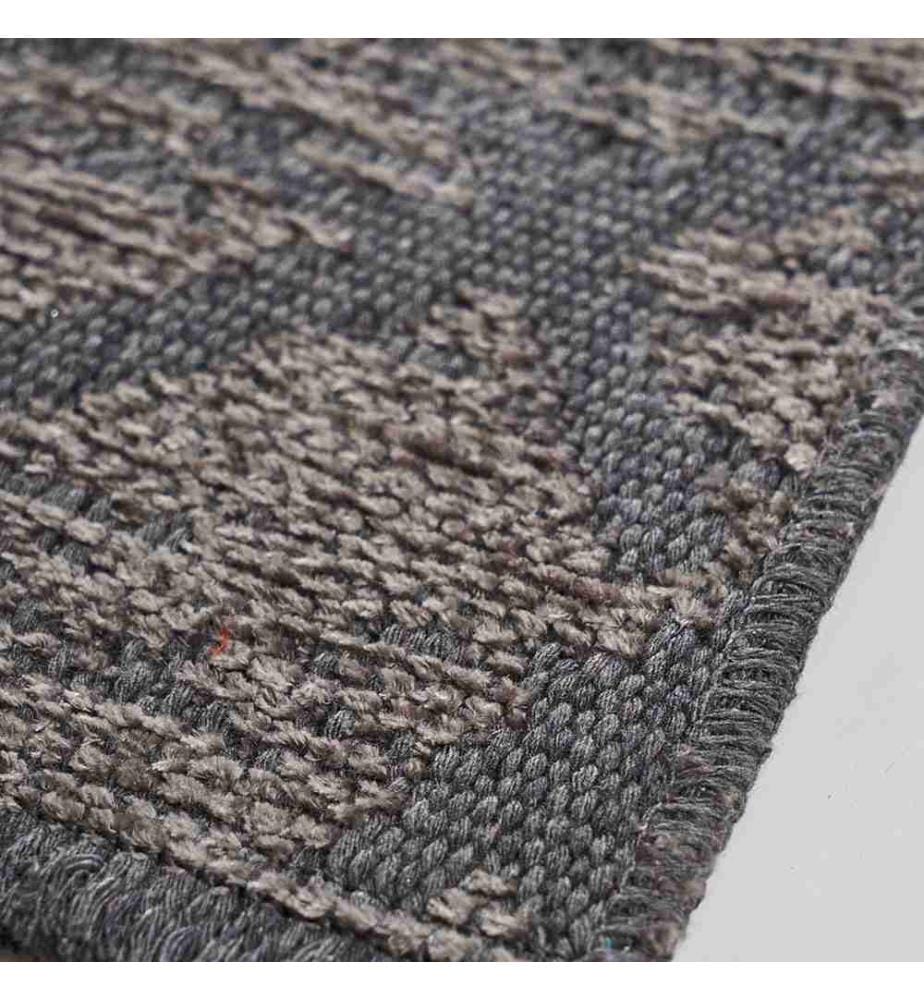 Set di tappetini da bagno, 2 pezzi, grigio, 100% cotone, fondo antiscivolo