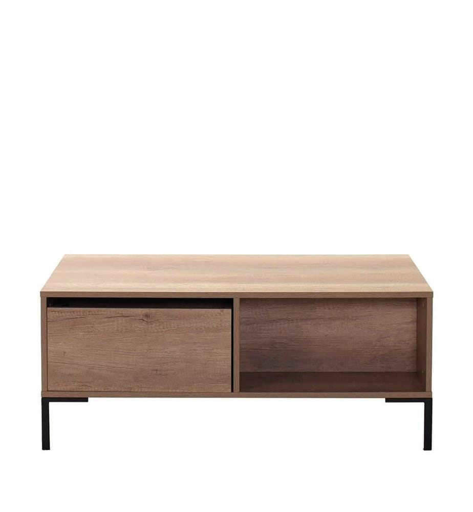 Table basse, noyer clair, panneau de particules mélaminé