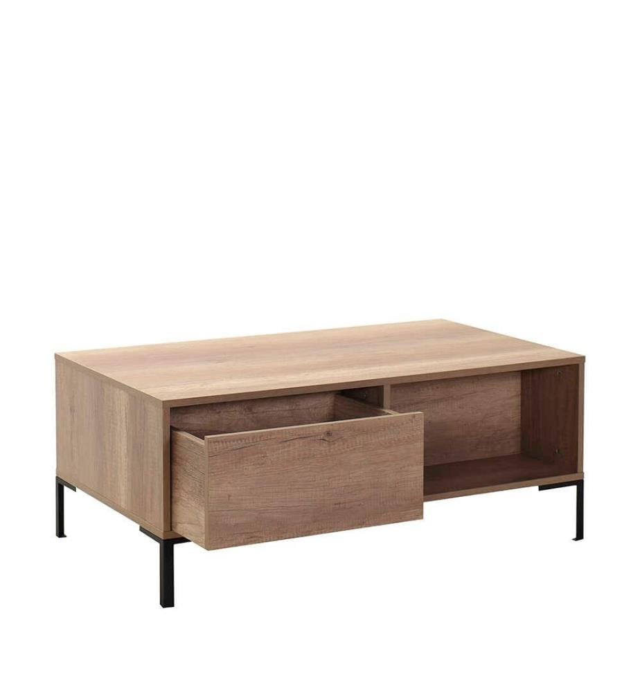 Table basse, noyer clair, panneau de particules mélaminé