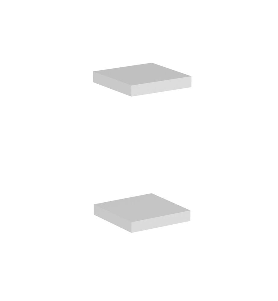 Scaffale a parete, bianco, pannello di particelle rivestito di melamina